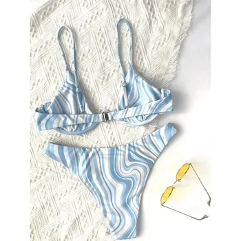 Be-X Juostele bikinis 2021 mujer Push up maudymosi kostiumėlį moteris Aukštas, supjaustyti 2 vienetų komplektas Liemenėlių moterų maudymosi kostiumėliai, Seksualus maudymosi kostiumą biquini