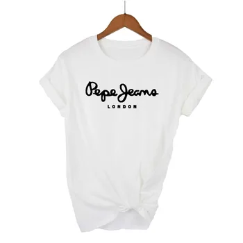 2021 Mados Vasaros Moterų Atspausdintas T-shirt Visas rungtynes, Prekės ženklo Moterų T-shirt O-kaklo trumpomis Rankovėmis Viršuje Vyrų/moterų Pora T-shirt