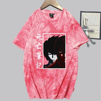 Vyras Death Note Anime Mados trumpomis Rankovėmis Apvalios Kaklo Kaklaraištis Dažų T-shirt