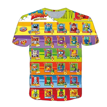 Vasaros Trumpomis Rankovėmis Vaikų Marškinėliai T-Shirt Žaidimas Super Zings Marškinėliai 4-14 Metų Berniukų Drabužiai Harajuku Anime Vaikams Tee Kūdikių Viršūnės