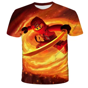 Berniukai 3D T-shirt Vasarą Vaikai Ninjago Kai T Shirts, Animacinių, Anime, Mados Mergaičių Marškinėlius Kostiumai, vaikiški Drabužiai Vaikams, Drabužiai, 4-14T