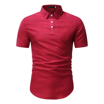 Viršų mados laisvalaikio, sporto prekės, Europos ir Amerikos dizaino pavasarį ir rudenį vyriški trumparankoviai marškinėliai POLO vientisos spalvos