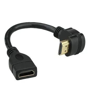 Alkūnė HDMI kabelis-prailgintojas 90 laipsnių L-tipo HDMI vyrų ir moterų ilgiklis 270 laipsnių alkūnė ilgiklis 4K