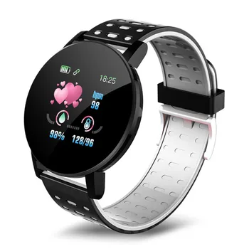 119 Plius Apvalus SmartWatch Skaitmeniniai Laikrodžiai vyriški Laikrodis Kraujo Spaudimas Fitneso Stebėti Tracker Smart Laikrodis 