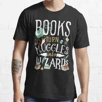 Knygų savo ruožtu Muggles į Vyrų T-shirt Aukščiausios Kokybės medvilnės spausdinti trumpomis rankovėmis vyrams marškinėliai atsitiktinis Teorija mens Marškinėlius