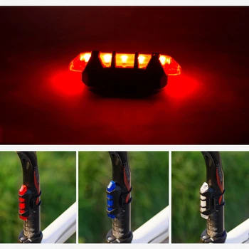 Dviračio Šviesos Vandeniui 15 Liumenų Galiniai Šviesos diodų (LED) USB Įkrovimo Kalnų Dviratį Dviračiu Šviesos Lempų Saugos Įspėjamoji Lemputė