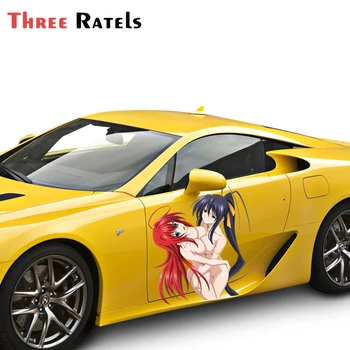 Trys Ratels FC157 High school DxD Ria Gremory ir Himejima Akeno Seksualus 3D Lipdukas Automobilio Stilius Vinilo Automobilių Langų Valytuvų Decal