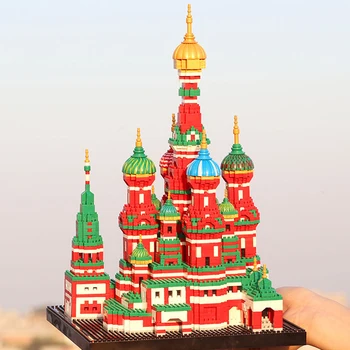 Idėjų Kūrėjas Ekspertų BALODY Bazilikas Katedra 16066 4300PCS Ss Modulinių Plytų Garsaus Architektūros Modelis Mini Buliding Blokai Žaislai