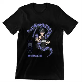 Yu Yu Hakusho T-shirt Vyrai Streetwear Marškinėliai trumpomis Rankovėmis Medvilnė Hiei 
