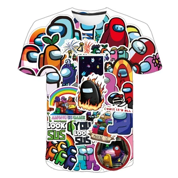 Aɱong Mums Juokingas Animacinių filmų Marškinėliai Vaikams, Vaikų Berniukų, Mergaičių Mielas Anime aɱongus T-shirt Kawaii vaikas berniukas Marškinėlius Vasaros Top Tees