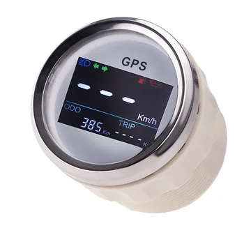 52mm Skaitmeninis GPS Spidometras LCD Greičio Indikatorius Ridos Reguliuojamas Rida Kelionės Skaitiklis Tinka Auto Automobilis, Motociklas, Valtis 9-32V