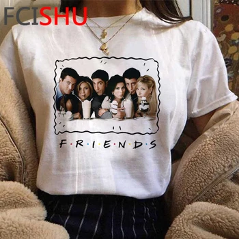 Draugų Tv Šou marškinėlius (t-shirt moterims, harajuku spausdinti tumblr grafinis tees moterų ulzzang t-shirt ulzzang