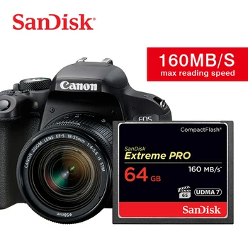 SanDisk Compact Flash Didelės Spartos CF Atminties Kortelė 64 GB 256 GB 32 GB, 128 GB CF UDMA7 Extreme Pro CompactFlash Atminties Kortelę 4k Video