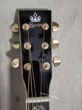 Nemokamas pristatymas aukščiausios kokybės Rankų darbo Byron Acousic gitara D Guitarra acustica natūralus kietos viršuje akustine elektrine gitara