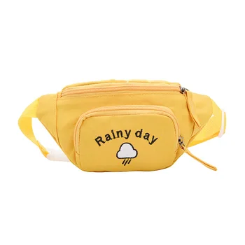Vaikų juosmens krepšys vaiko geltona mini krepšys mados jaunų berniukų, mergaičių studento kišenės ant diržo bananų maišelį asmeninį