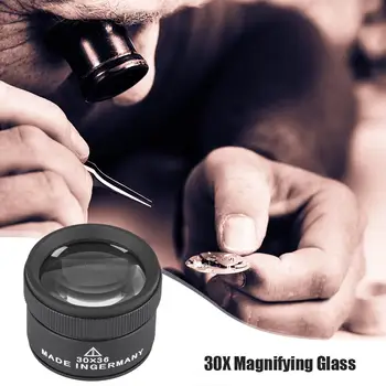 Kišeninis 30X Padidinamąjį Stiklą Žiūrėti Remonto Papuošalai Vertinimo Monocle didinamasis stiklas Mini Pocket Moneta Kišeniniai Antspaudai, Papuošalai Loupe