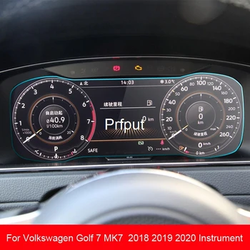 Grūdintojo stiklo apsauginė plėvelė Volkswagen Golf 7 MK7 2018 2019 2020 Automobilių salono Prietaisų skydelis membrana