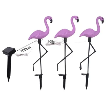 Flamingo Saulės Šviesos diodų (LED) Vejos Šviesos Sodo Dekoro Saulės Gatvių Apšvietimas, Rožinė Polių Kiemas Kraštovaizdžio Lempos Lauko Vandeniui