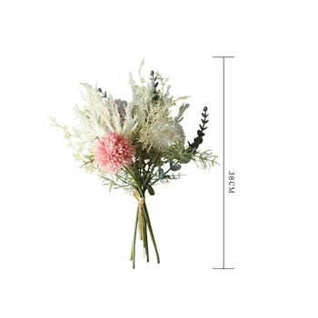 Dirbtiniai Augalai Vestuvės Vestuvinis Dekoras Gėlių Puokštė Šilko Kiaulpienių Plastiko Eukalipto Hibridas Žaluma Padirbtų Gėlių