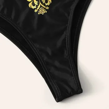 2021 Naujas Seksualus maudymosi kostiumėlį Moterų Baroko Spausdinti Monokini maudymosi kostiumėlį, maudymosi Kostiumėliai Paplūdimio Drabužiai Padalinta maudymosi kostiumėlį Nustatyti Spausdinami vientisas maudymosi kostiumėlis
