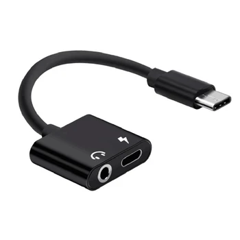 2 in 1 USB Tipo C telefoną adapterio Tipas-c Žaibo 3,5 mm moterų sąsaja OTG Adapterio kabeliu, skirta 