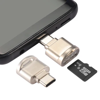 USB3.1Type-c OTG Kortelių Skaitytuvas Paramos Micro SD TF Atminties Kortelių Skaitytuvą, USB OTG Adapteris, skirtas Nešiojamas telefoną patogu nešiotis.