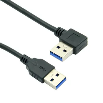 USB 3.0 Vyrų Vyrų 90 Laipsnių Teisę Angled Kabelio Adapteris USB 3.0 USB3.0 Tipas Vyras Tiesia Tipo Vyras Duomenų Kabelis 40cm/0,4 m