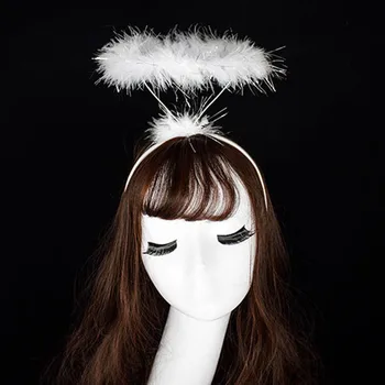 Ekrano užsklandą lady purus halo angelas minkštas lankelis pasakų maskuotis šalis patogus hairband 2020 naujas головной убор
