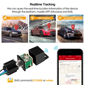 MV720 Mini GPS Seklys Automobilių Tracker Micodus nutraukė Kuro GPS Car Locator 90V 80mAh Smūgio greičio viršijimo Įspėjimo Nemokama programa, Nuotolinis Valdymas