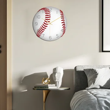 3D Sieninis Laikrodis Didelis Akrilo, Krepšinio, Futbolo Lipdukas Estetinį Namų Dekoro Šiuolaikinio Gyvenimo Kambario Dekoro Išjungimo Laikrodis Ant Sienos